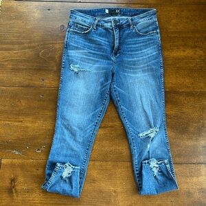 Kut from the Kloth Connie Distressed Ankle Skinny Jeans Sz 8